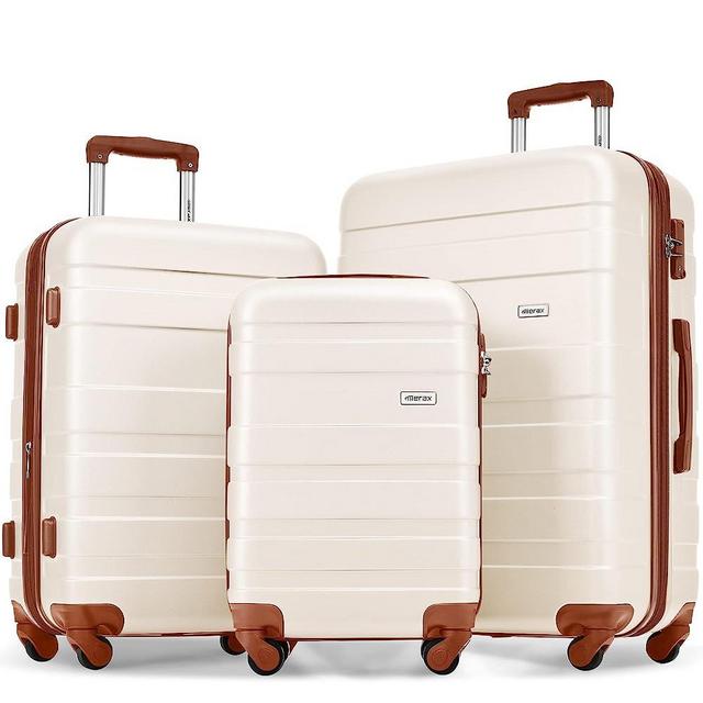 Merax Luggage Sets 3 Piece Carry on Luggage Airline Approved,Hard Case Luggage Expandable Checked Luggage Suitcase Set with Wheels