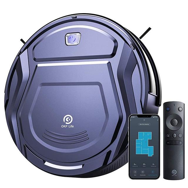 OKP Life K2 Robot Vacuum Cleaner 1800 mAh, Blue