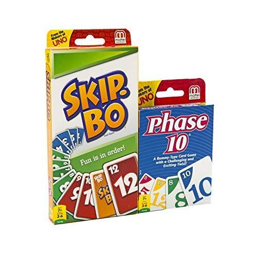 Mattel Phase 10 Card Game with Skip-Bo Card Game