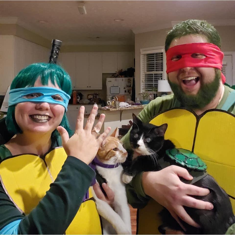 The night we got engaged, Halloween 2019