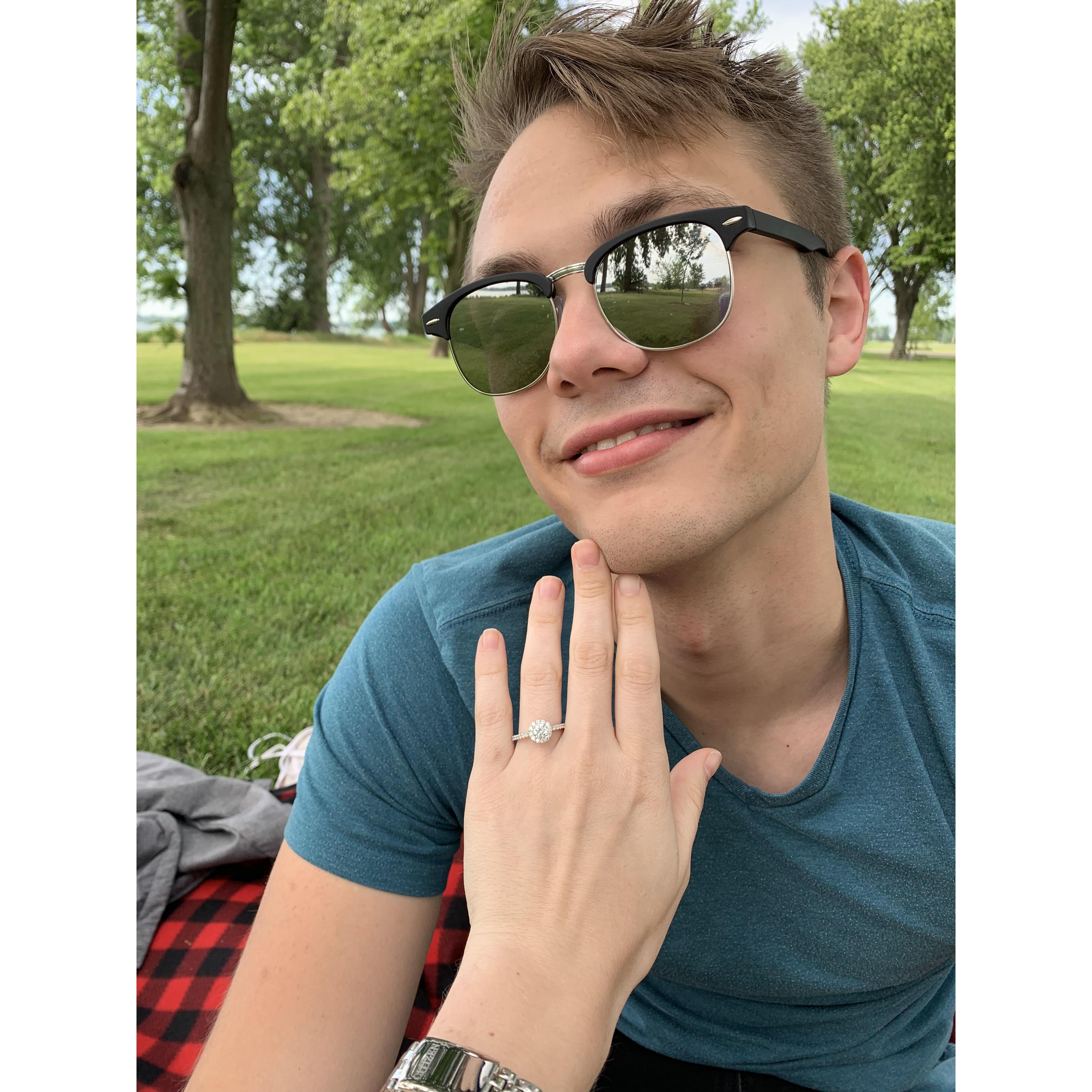 Moments after the proposal...