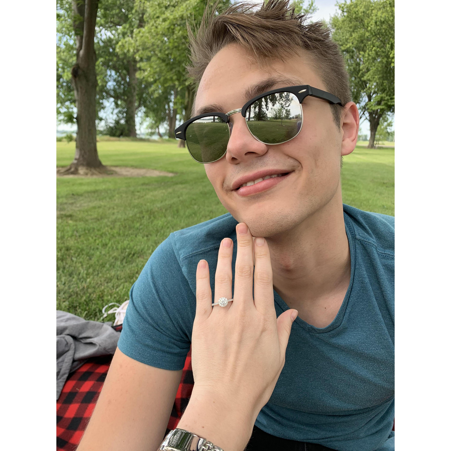 Moments after the proposal...