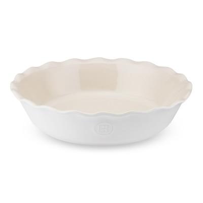 Emile Henry Modern Classics French Ceramic Pie Dish, White