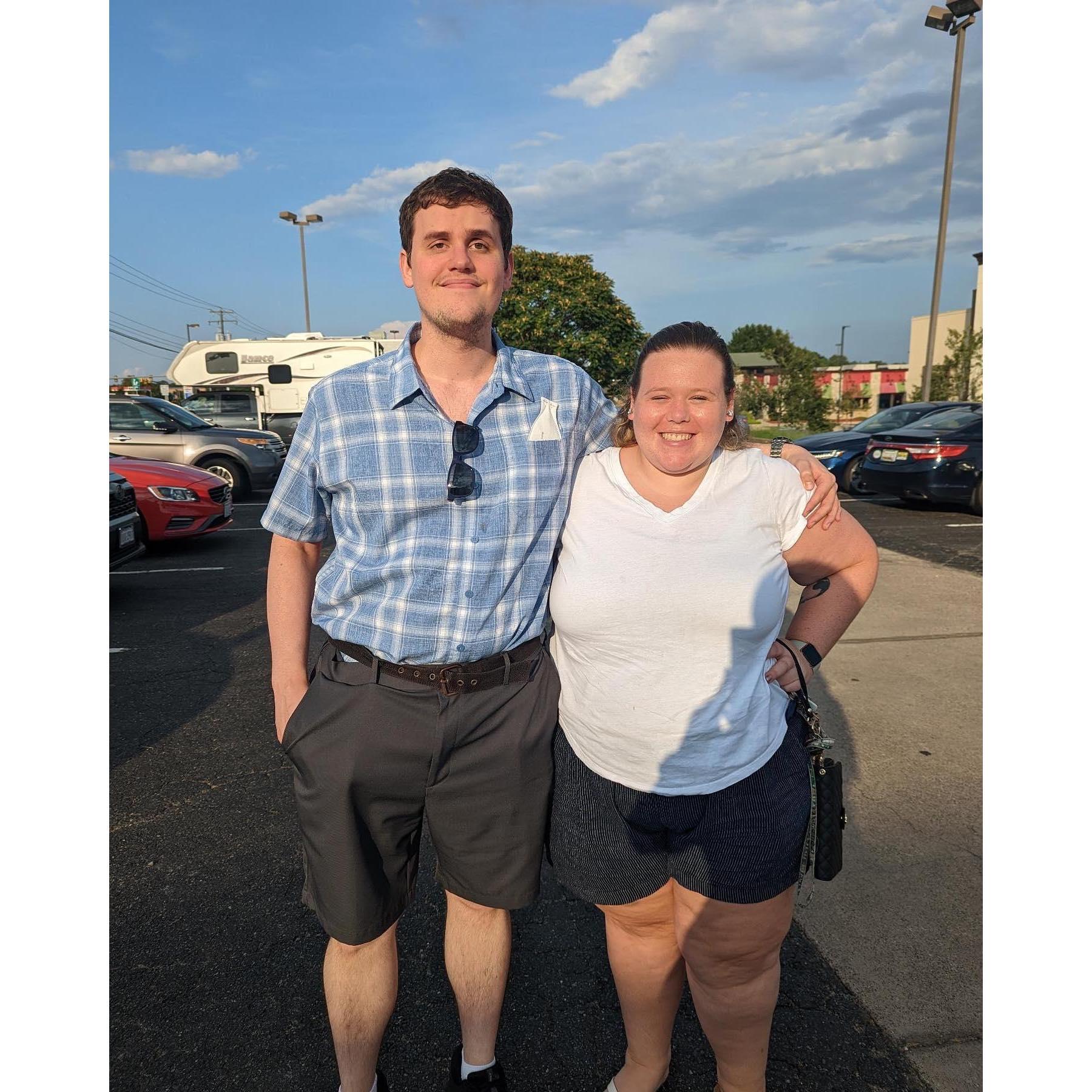 Our first photo together look at the baby. faces