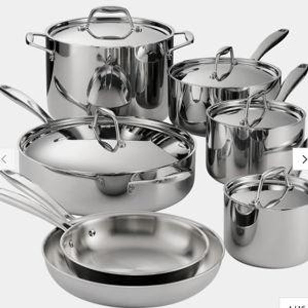 Signature Tri-Ply Clad Stainless Steel Cookware Set, 12-Piece