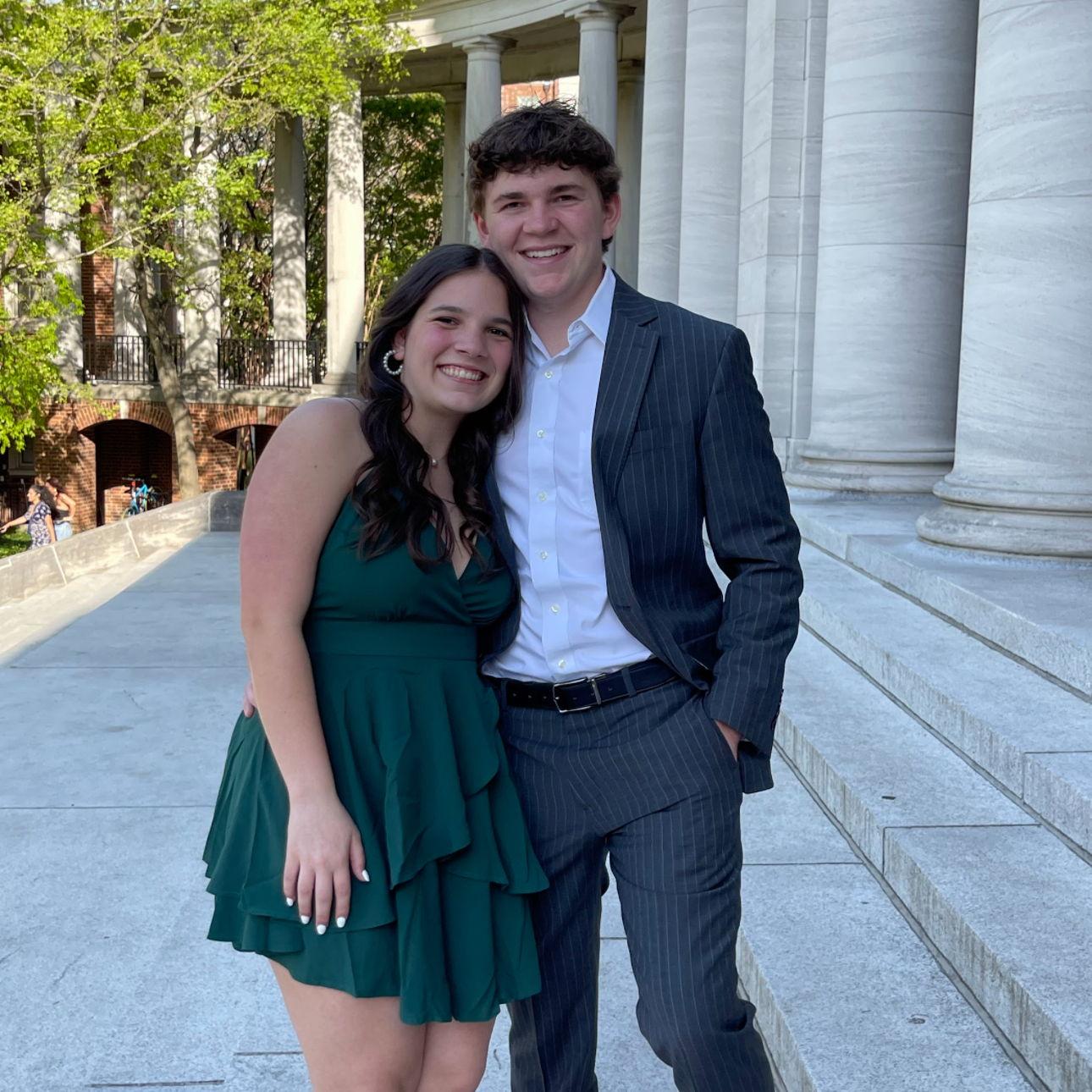 This is the couple's first college dance together for Ella's sorority.