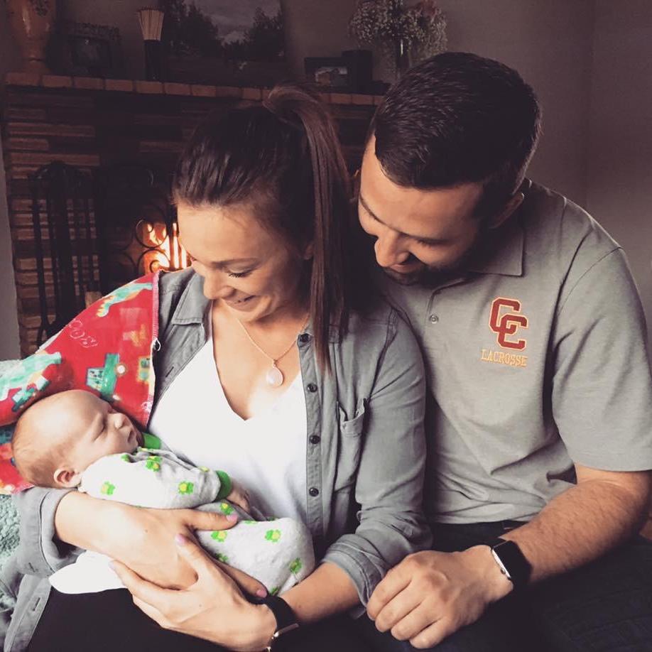 Meeting sweet baby Hudson! He will be one of our Ring Bearers (he's a little older now!)
