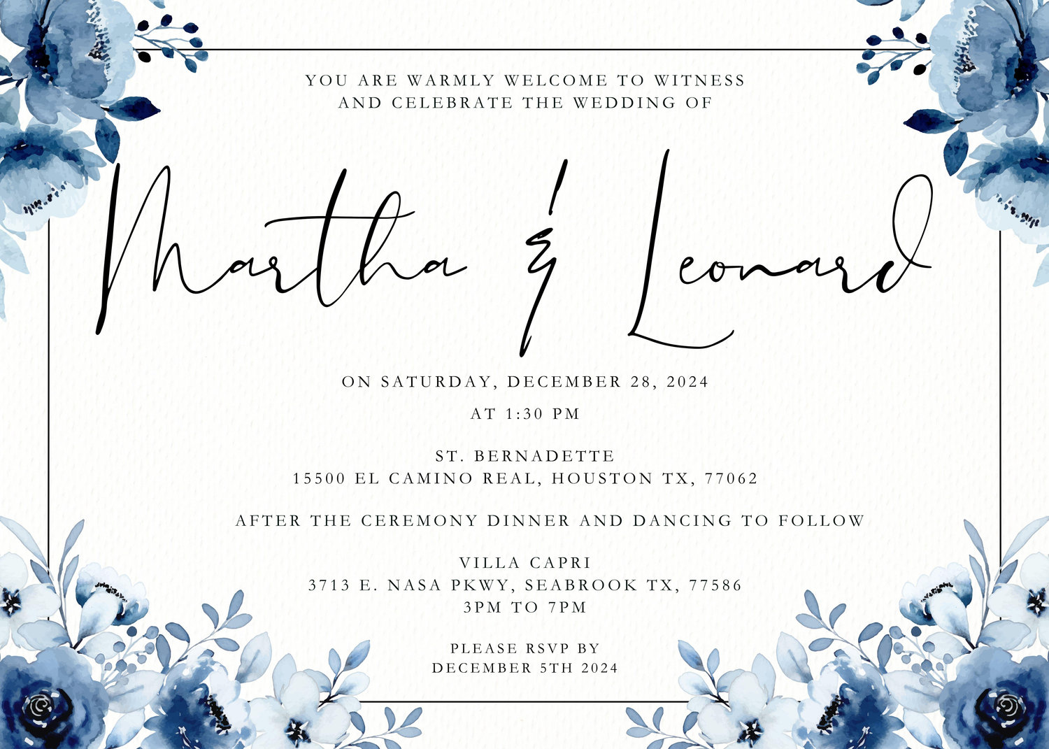 The Wedding Website of Martha Mena and Leonard Schmitt