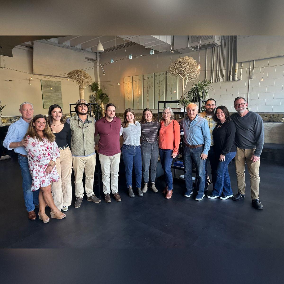 Family brunch the day after our engagement :) Jake surprised Sarah by telling her this was a birthday brunch with his family, she was not expecting her family to be there as well!