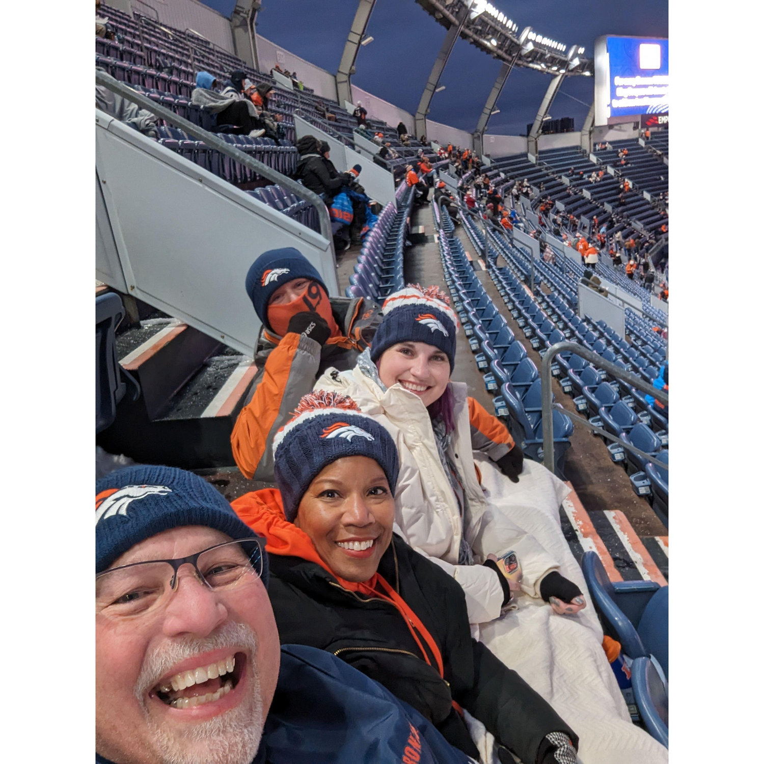 You don't even want to know how cold it was at this Broncos game in Denver...