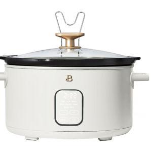 Beautiful 6 Qt Programmable Slow Cooker, White Icing by Drew Barrymore