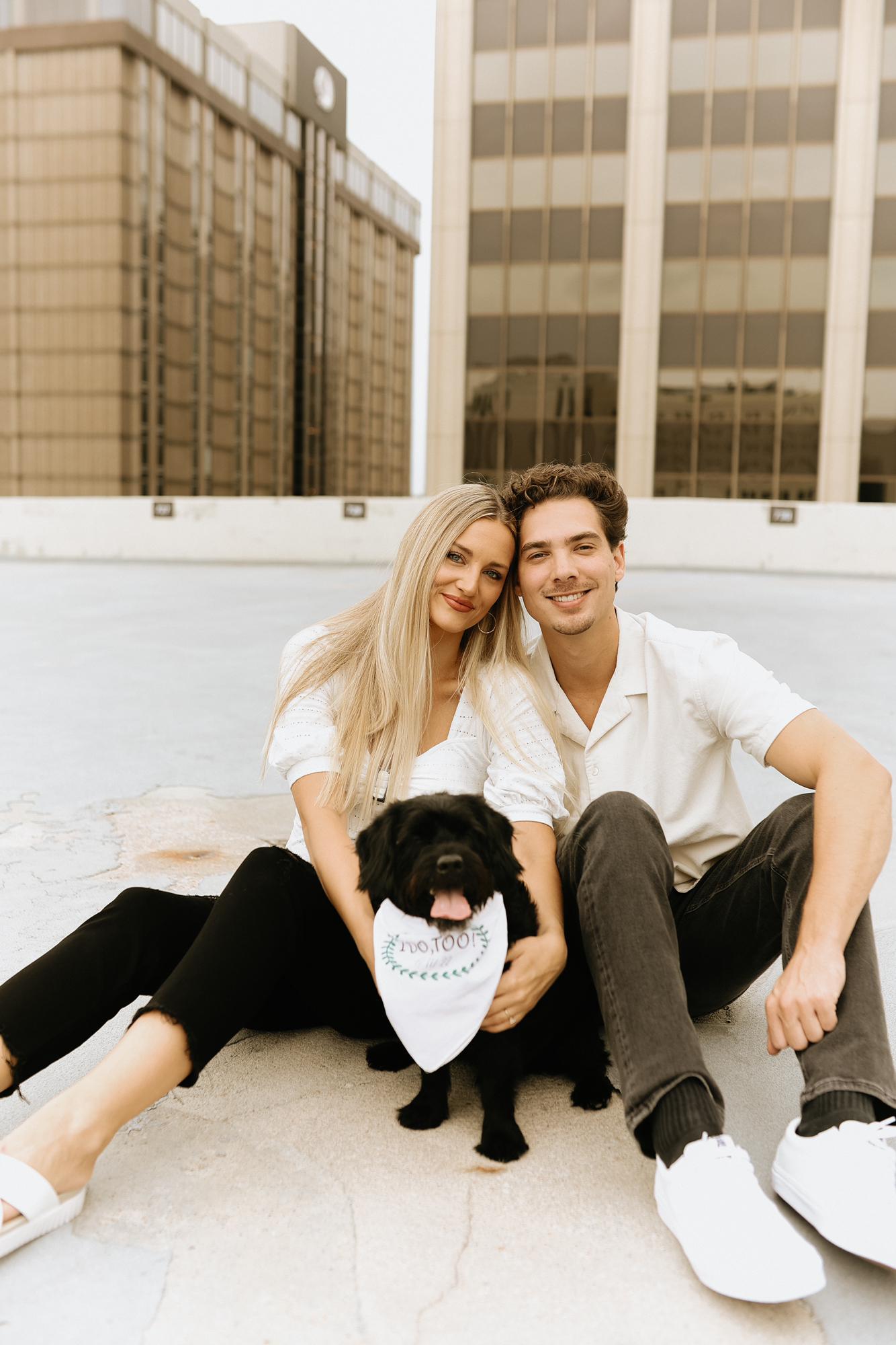 Of course we had to get Toby in on our engagement photos!