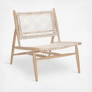 Bandelier Leather Weave Accent Chair