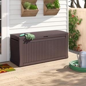 Keter Comfy 71 Gallon Durable Resin Outdoor Storage and Organization Deck Box Ideal For Garden Patio Furniture and Supplies & Reviews | Wayfair
