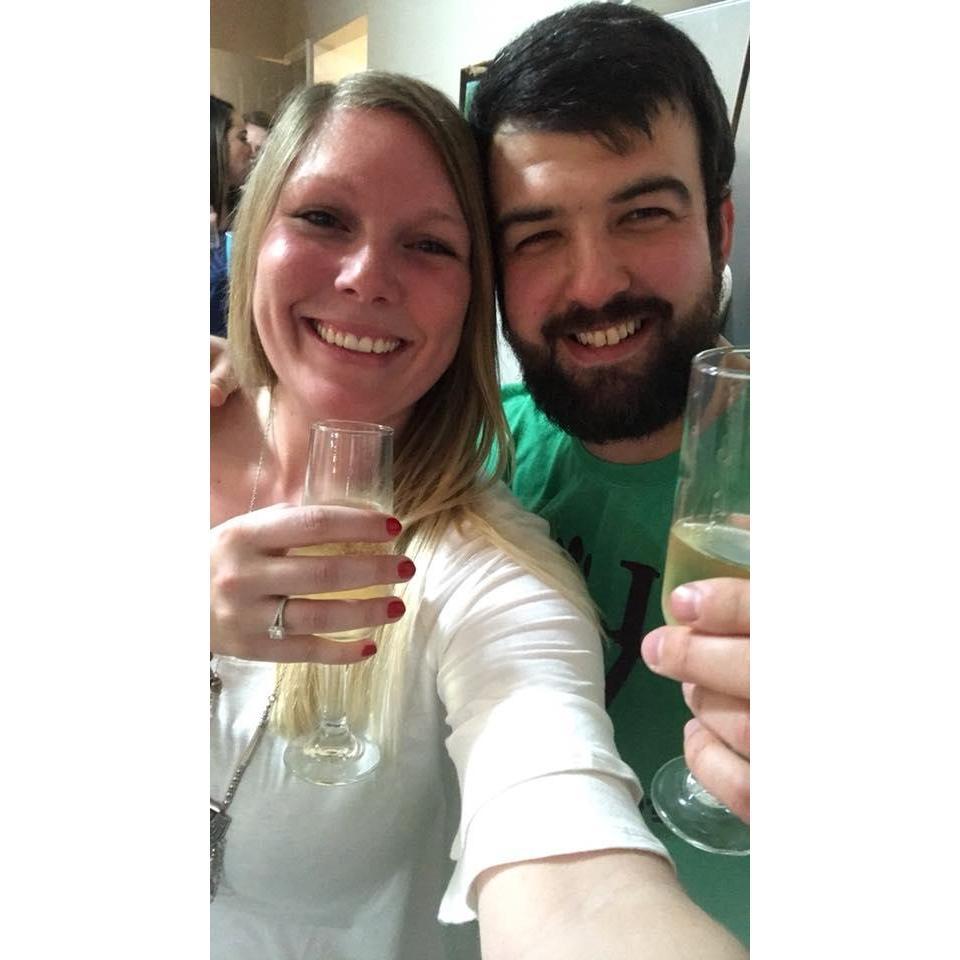 Right after getting engaged at our first home <3