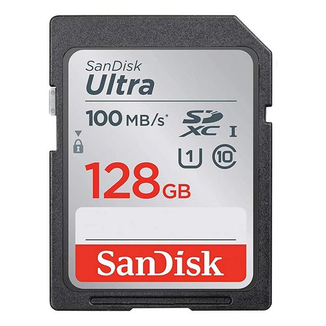 SanDisk 128GB Ultra SDXC UHS-I Memory Card - 100MB/s, C10, U1, Full HD, SD Card - SDSDUNR-128G-GN6IN