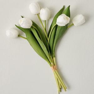 Real Touch Tulip Bundle-White