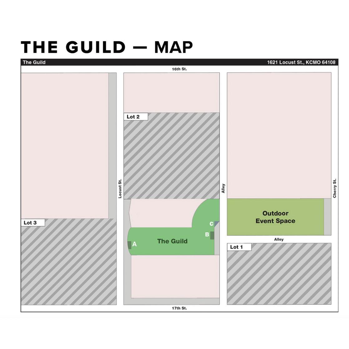 Parking Map-Monday - Friday: Lot 1 available all day, with Lots 2 + 3 available after 5pm.   Saturday - Sunday: All lots available all day.