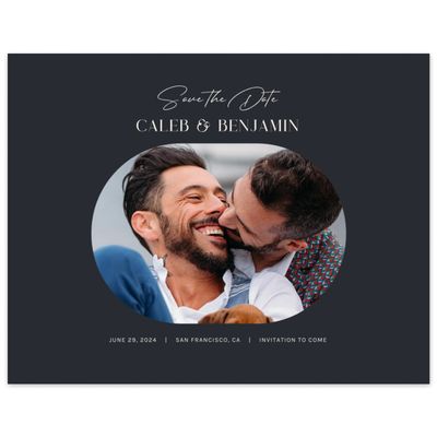 Black Simple Wedding Digital Save the Date - Latona Classic
