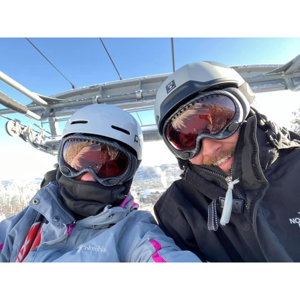 Skiing at our place in Breckenridge! We go every year for my birthday week!