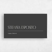Grey Wedding Place Card - Jaden