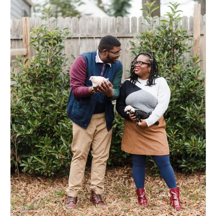 Alfredo and Pauline currently have eight chickens and two cats. They dream of one day buying a larger plot of land and starting a homestead.