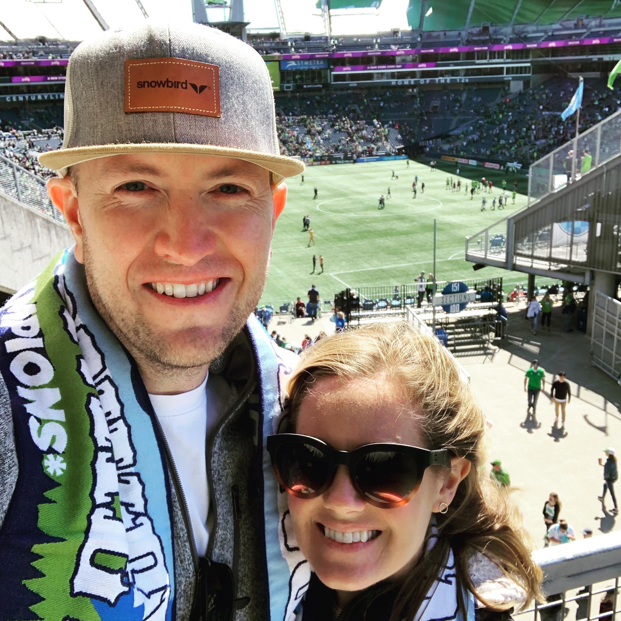 Our first Seattle Sounders game (Major League Soccer) - 4/28/19