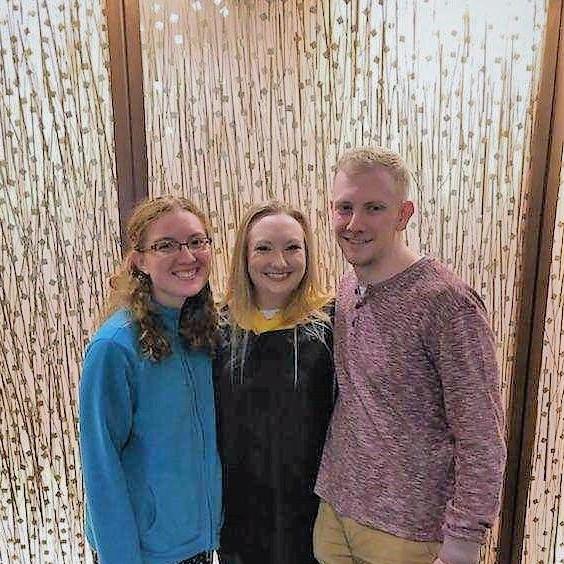 Celebrating Courtney's grad school graduation
