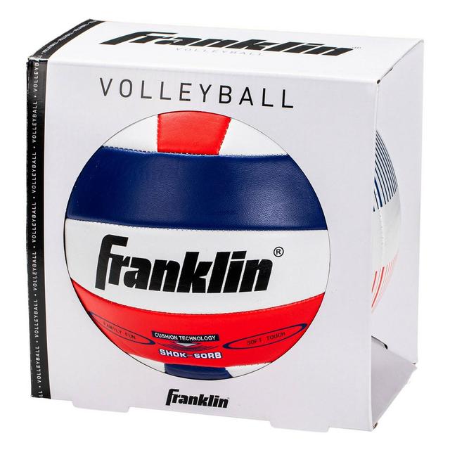Franklin Sports Super Soft Spike Volleyball - Red/White/Blue: Rubber Bladder,