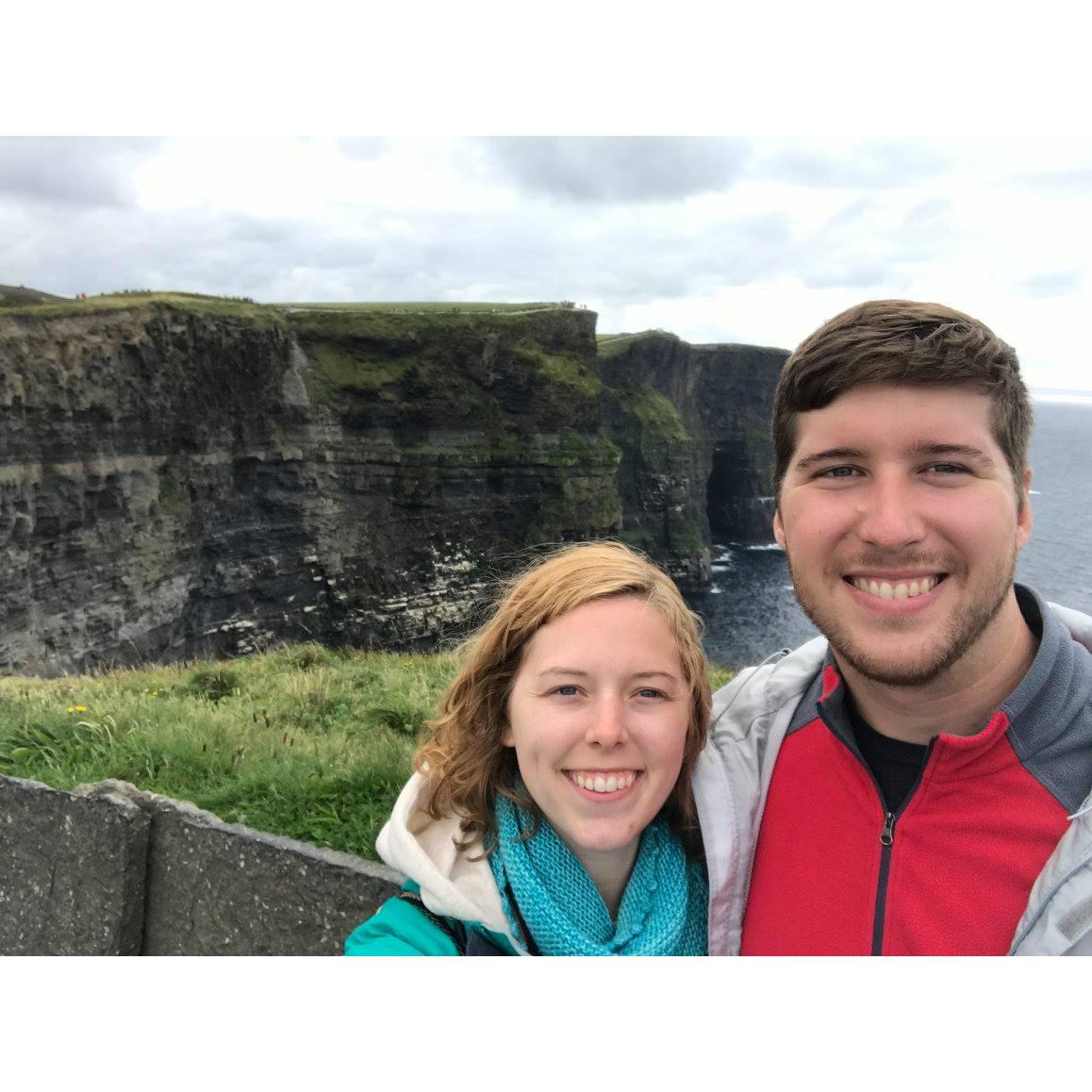We took a bus tour to see the Cliffs of Moher together!