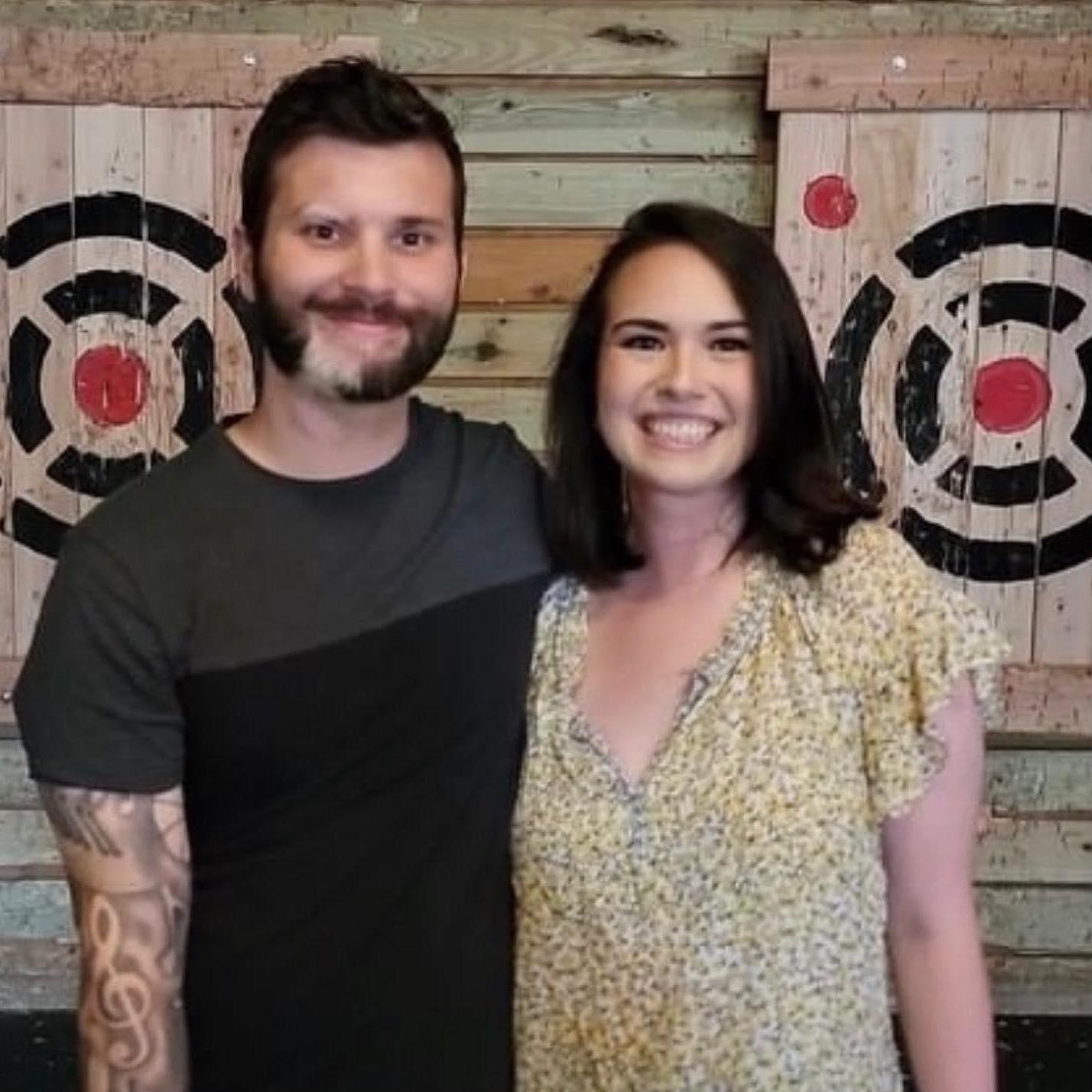 Our third ever date together! Axe throwing at Stumpy's in Greenville NC!