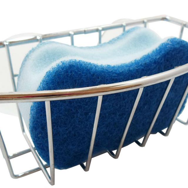 Hopeful by Long-Lived Chrome-Plate Steel Large Suction Cup Sponge Holder