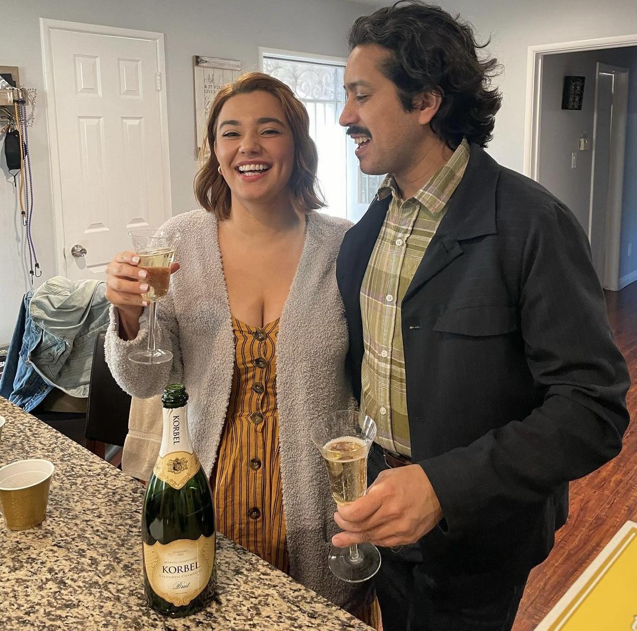 Our first engagement toast!