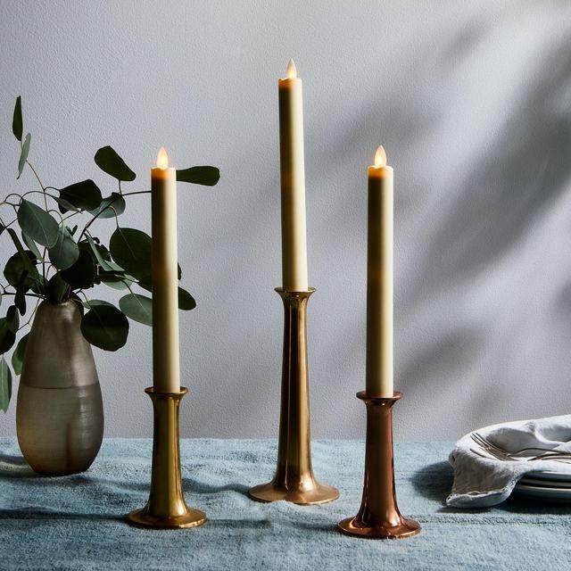Hawkins New York Simple Metal Candle Holders (L, Set of 2)
