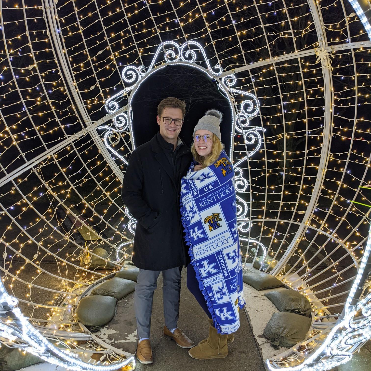 Southern Lights together (she wouldn't take my jacket)