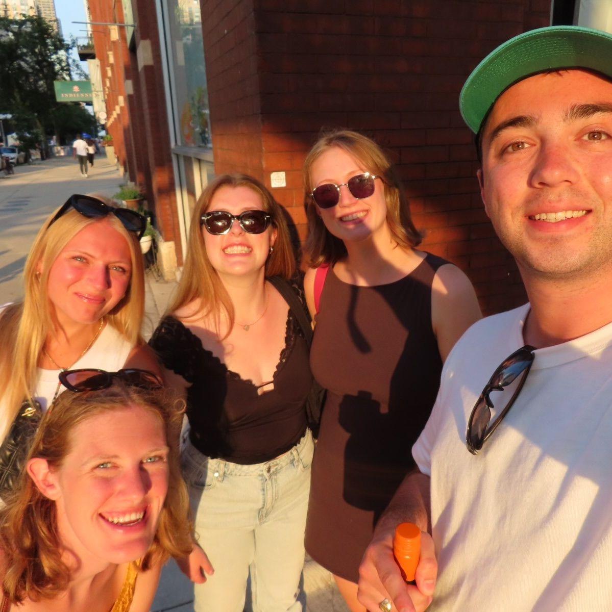 Tierney and Jacob with Natalie, Lindsay, and Hannah in Chicago