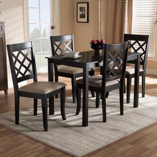 Verner Finished 5-Piece Wood Dining Set