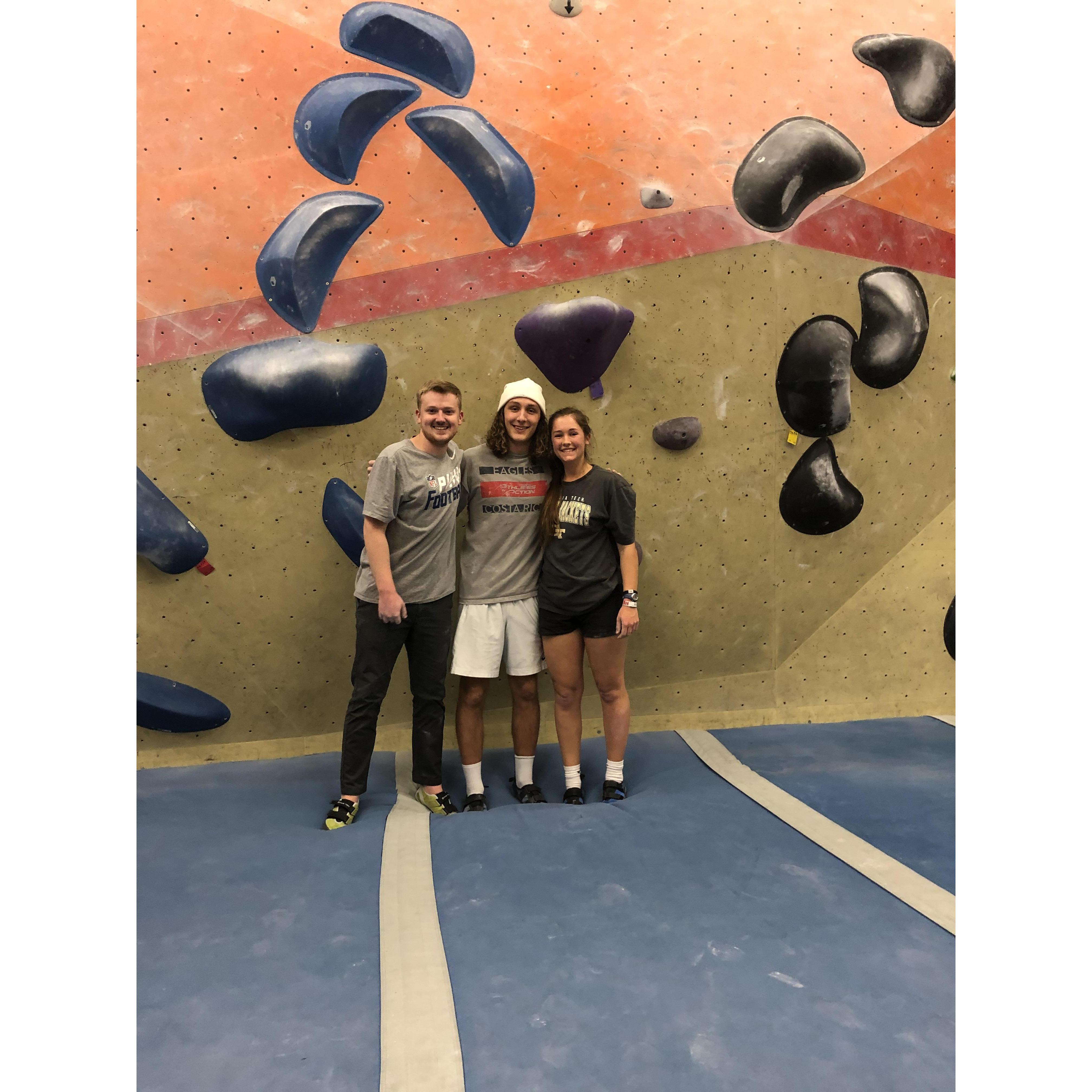 Before Shane left for Africa, we went climbing at Stone Summit together every week.