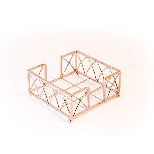 Boston International BID280 Arch Design Cocktail Napkin Holder Caddy, 5.5 x 5.5-Inches, Rose Gold
