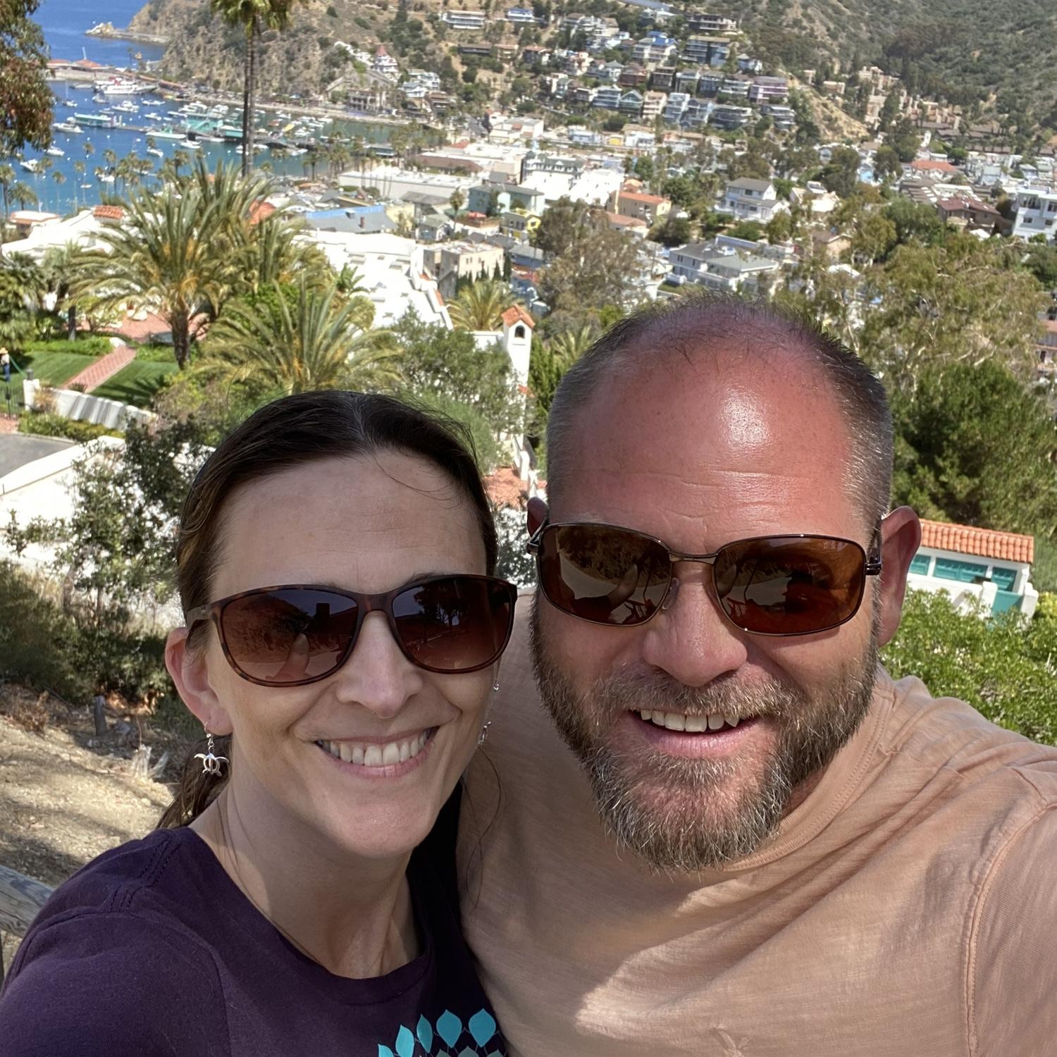 View of Avalon on Catalina, from the hills above.