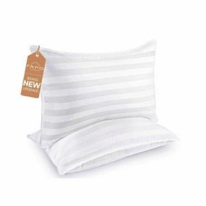 Queen Size Pillows for Side and Back Sleepers, 2 Pack Super Soft Down Alternative Microfiber Pillows