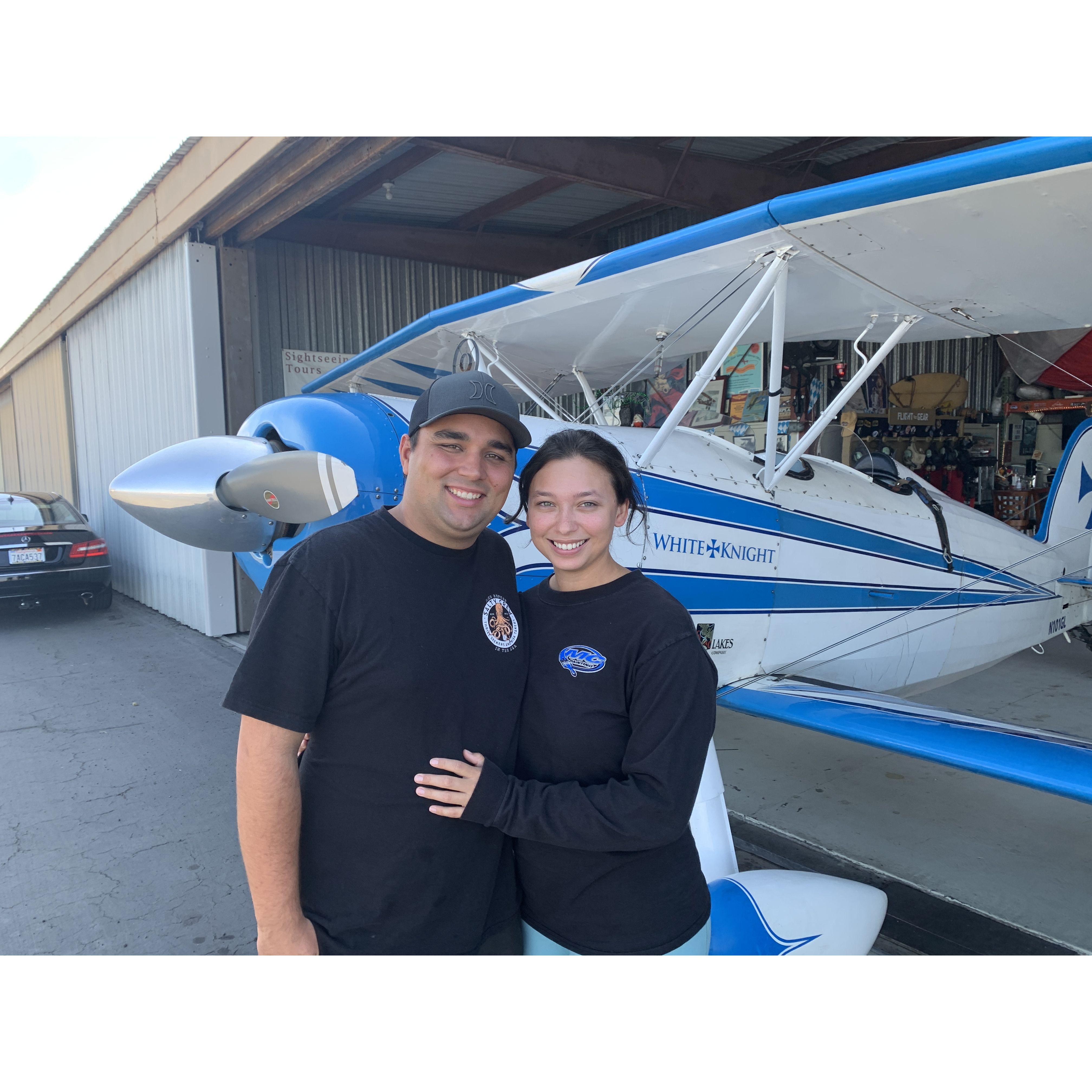 Aerobatic flight for Damon's birthday