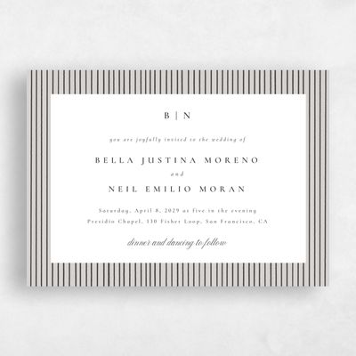 Stone Gray, Grey Wedding Invitation - Rodez Landscape