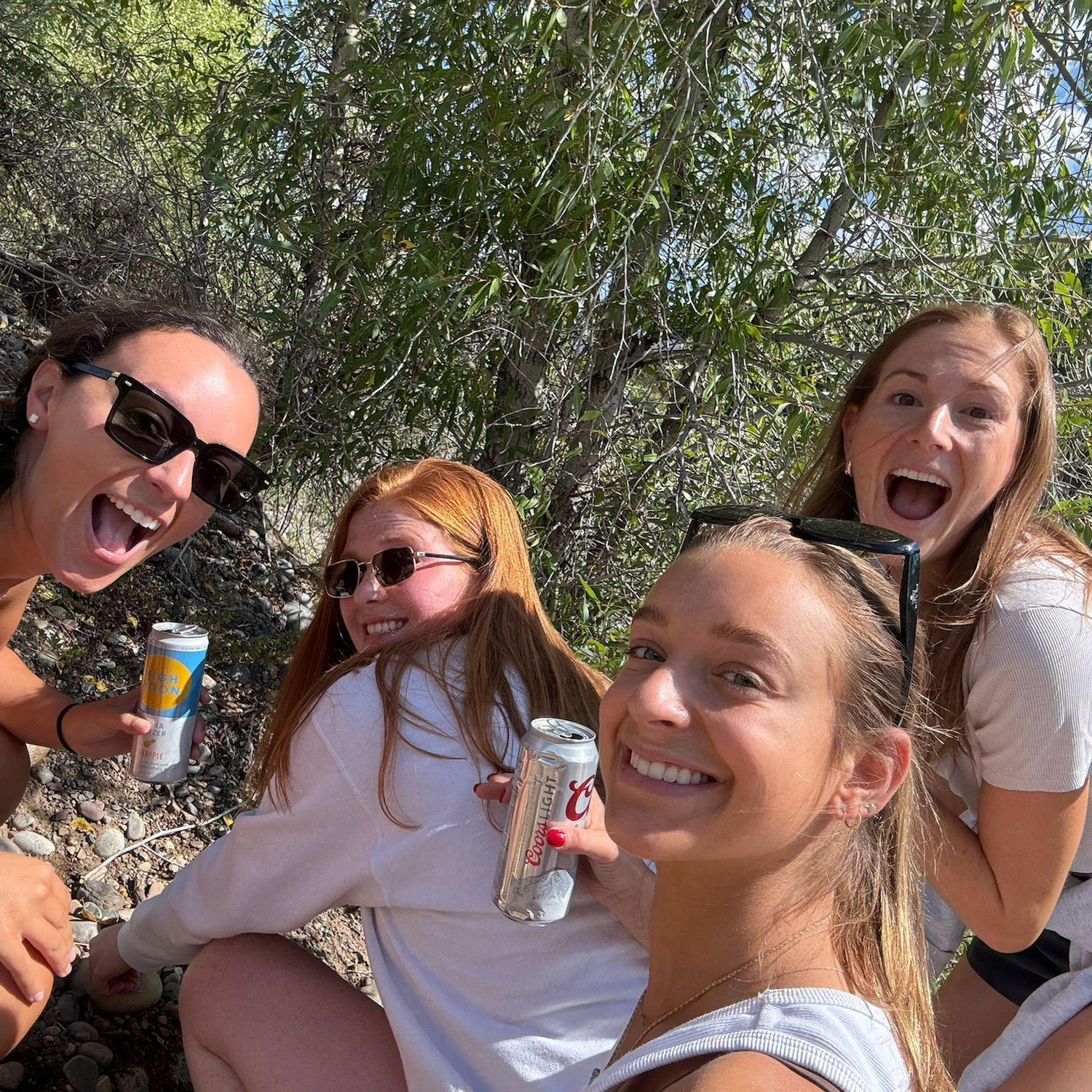 Annie's girls hiding before the big surprise