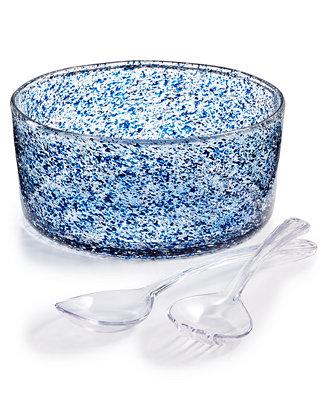 Coastal Blue Paint 3-Pc. Salad Set, Created for Macy's