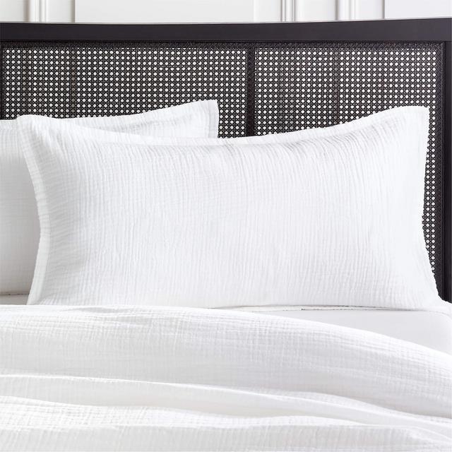 Alto Organic Cotton White King Shams Set of 2