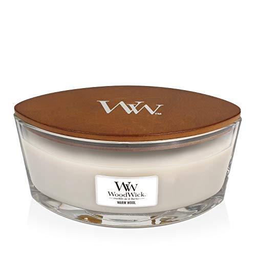 WoodWick Ellipse Scented Candle with Hearthwick Flame, Warm Wool