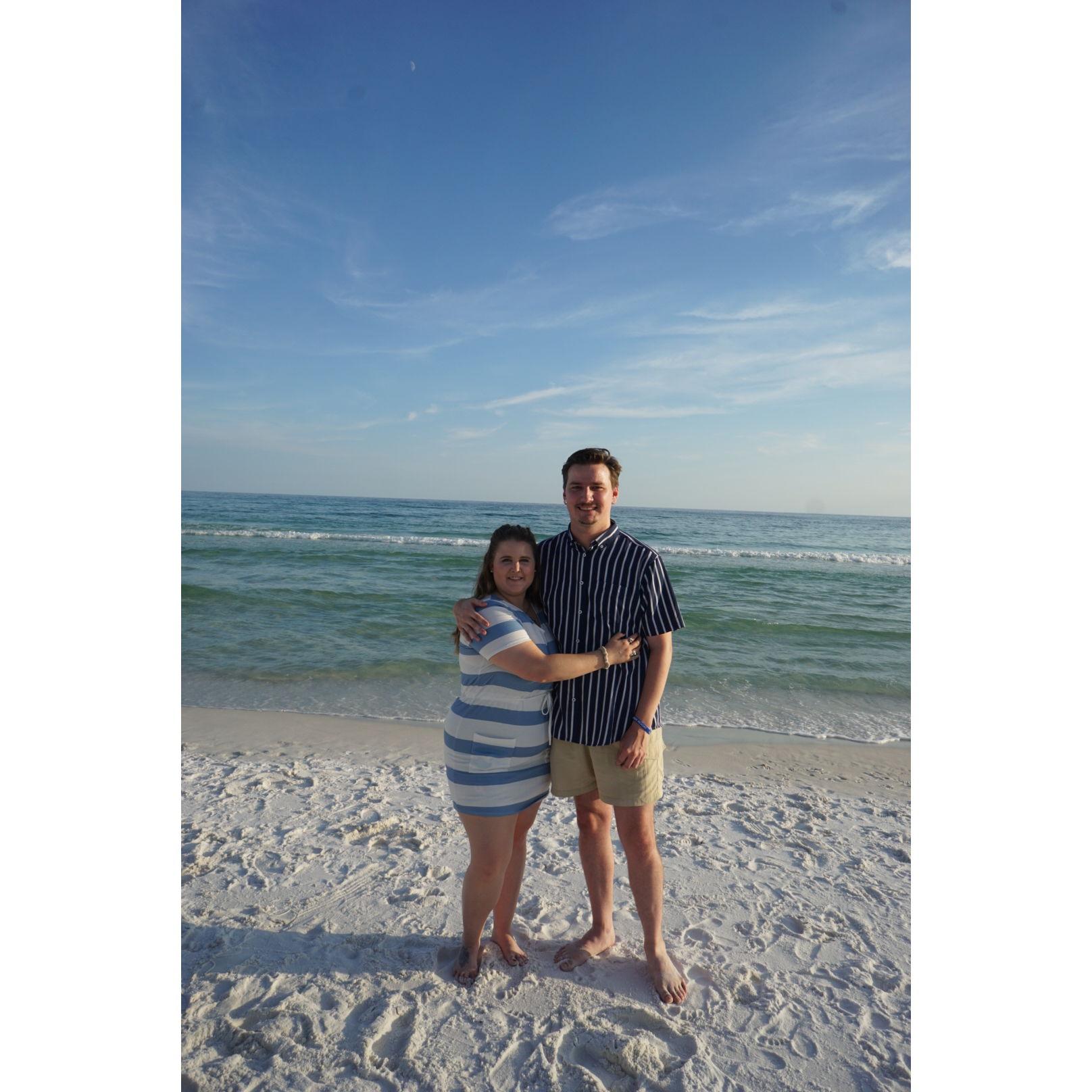 At our close friends destination wedding! We had so much fun getting our toes sandy while watching those we love say their vows!
