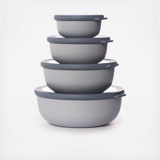 Cirqula Shallow 8-Piece Storage Bowl Set