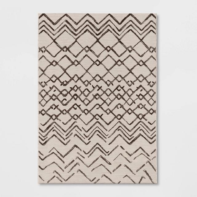 7' x 10' Peaks Outdoor Rug Gray/Cream - Project 62™